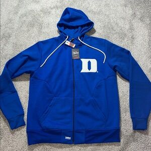 New w/tag Sewn Duke Blue Devils Full Zipper Hoodie Hooded sweatshirt Jacket XL/M